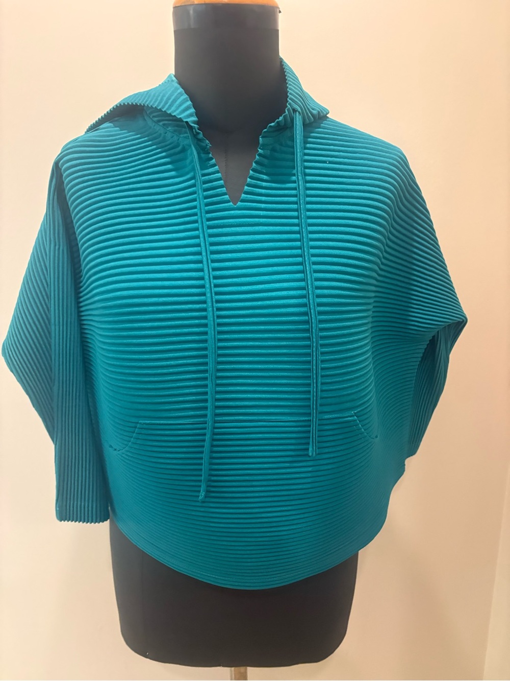 Brand new pleated Teal Hoodie